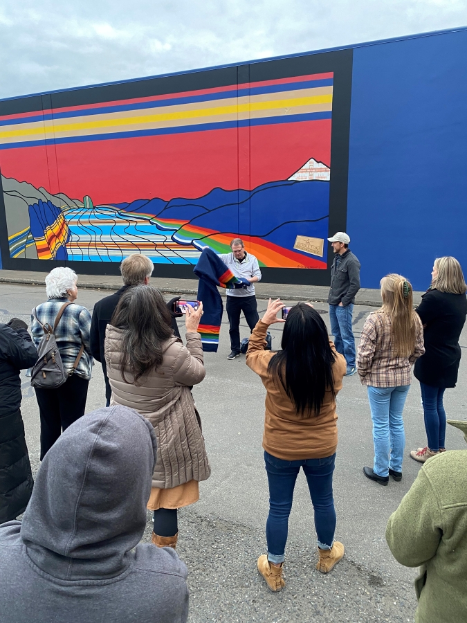 Painting Pendleton Washougal artist connects history, nature in new Pendleton mural Camas