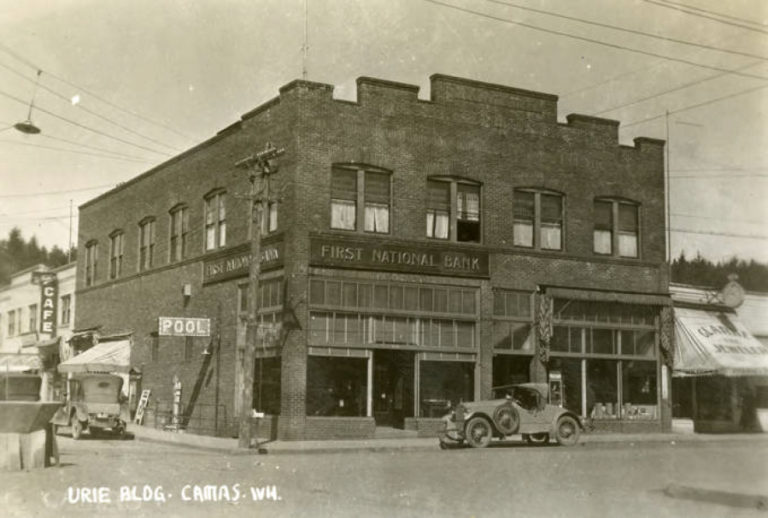 The Urie building, which housed Thayer&#039;s Drugstore, is pictured in 1922. The Camas library opened inside the downtown Camas drugstore with a 150-book collection on April 4, 1923.