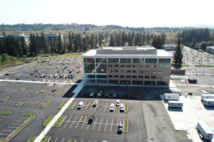 Fisher Investments completed construction of a new five-story office building at its corporate headquarters in Camas in October 2020. (courtesy of Fisher Investments )