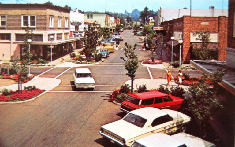 A photo shows downtown Camas in the 1960s. The Downtown Camas Association&#039;s April First Friday event, set for 5 to 8 p.m. Friday, April 7, throughout downtown Camas, will focus on Camas history and celebrate the 100th anniversary of the Camas Public Library.