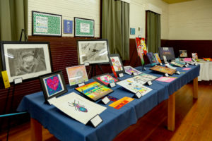 Student art is displayed at the 2022 Camtown-Forgey Art Show. (Contributed photo courtesy of the city of Camas)