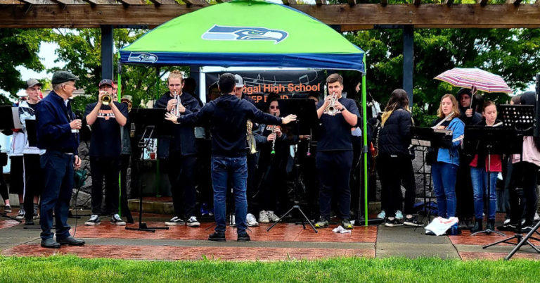 The Washougal High School Band will perform David Parker's original song, "Parkersville Day," during the second annual Parkersville Day event, to be held Saturday, June 3, 2023, at Parker's Landing Historical Park.