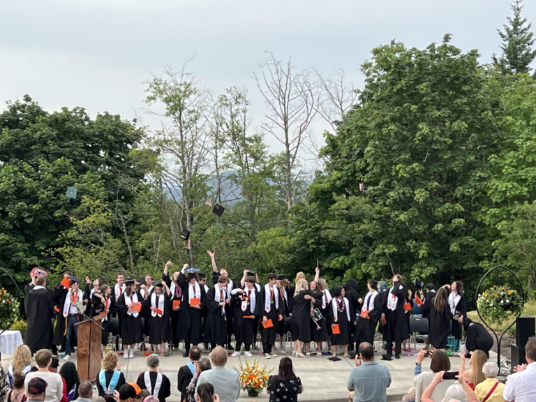 Discovery High School's class of 2023 commencement ceremony was held outside Discovery High School in Camas on Thursday, June 8, 2023.