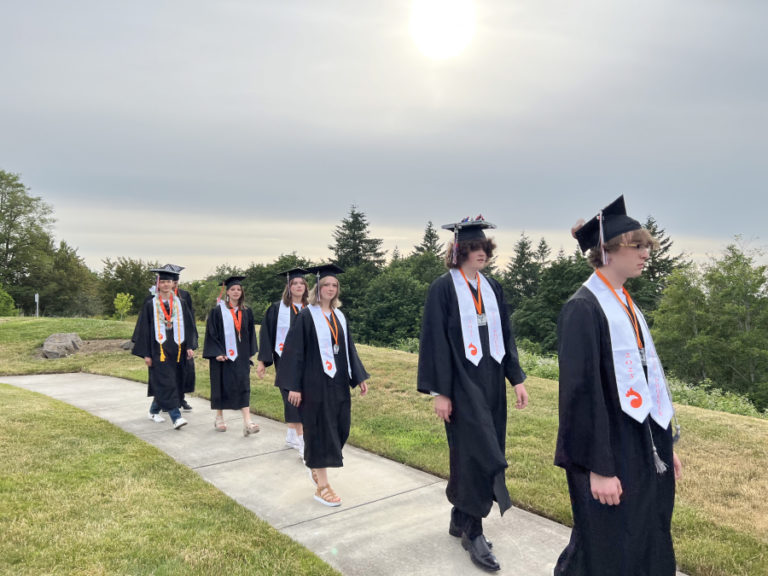 Discovery High School's class of 2023 commencement ceremony was held outside Discovery High School in Camas on Thursday, June 8, 2023.