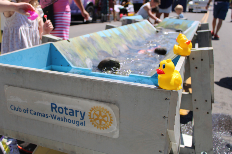 Doug Flanagan-Post-Record 
 Doug Flanagan/Post-Record 
 Competitors participate in the bathtub race event during the Camas Days event in downtown Camas on Saturday, July 22.