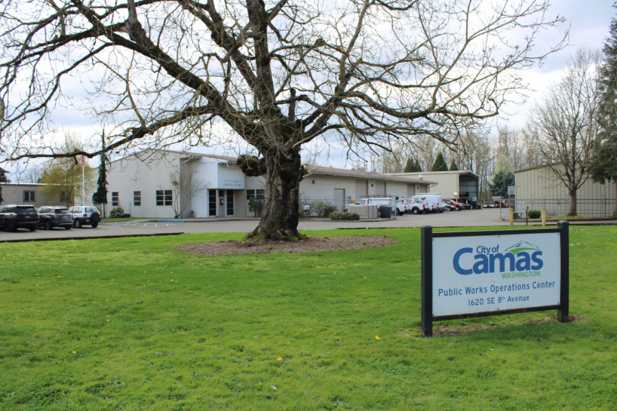 The Camas Public Works Operations Center, at 1620 S.E. Eighth Ave., is seen Monday, March 28, 2022. (Kelly Moyer/Post-Record files)