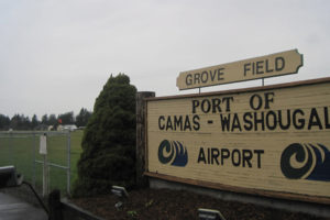 Post-Record file photo 
 The Port of Camas-Washougal was recently awarded two grants to fund the installation of solar and batter backup equipment at its administrative office  and the Grove Field airport (above).