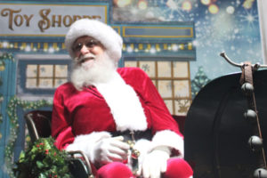 Santa Claus greets families during Camas' 2021 Hometown Holidays celebration. (Kelly Moyer/Post-Record files) 