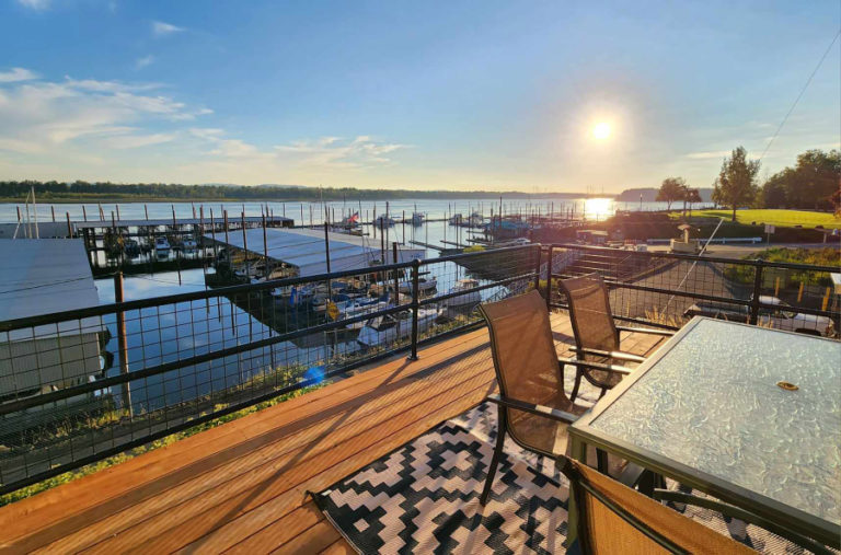 The Dolphin Yacht Club's clubhouse overlooks Parker's Landing Marina near the Port of Camas-Washougal's headquarters.