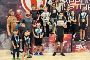 Lone Wolf Jiu Jitsu Academy students show off their medals following the Grappling Industries Portland competition, held Sunday, Dec. 10, 2023, in Happy Valley, Ore. (Contributed photo courtesy Don Stoner)