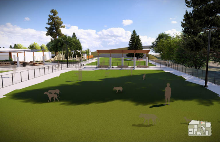The city of Washougal&rsquo;s Town Center Revitalization project will feature a splash pad feature two parks for small and large dogs just north of Washougal City Hall.