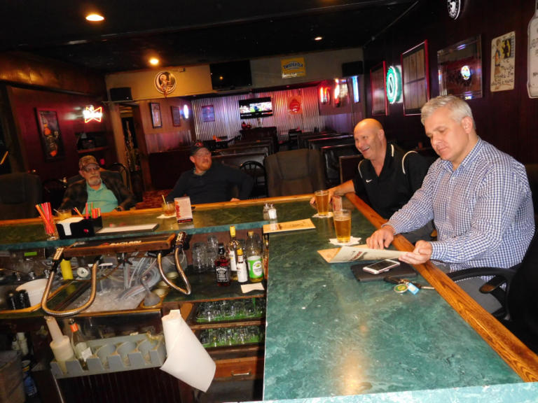 Area residents gather for drinks at Heller&rsquo;s Restaurant in Washougal in December 2018.