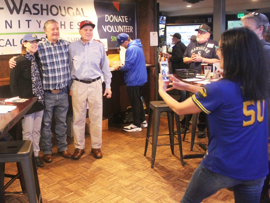 Jamie Moyer, a Washougal resident and former Seattle Mariners pitcher, poses for a photograph during the Camas-Washougal Community Chest’s “Pitching In for a Cause” fundraising event, held at Washougal Times, Monday, March 25, 2024. (Photos by Doug Flanagan/Post-Record)