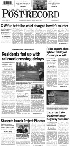 March 28, 2024 Camas Post Record newspaper front page