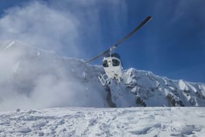 A helicopter operated by J & L Aviation Helicopters responds to a search and recovery operation on Mount St. Helens, Saturday, March 30, 2024. (Contributed photo courtesy of Skamania County Sheriff's Office)
