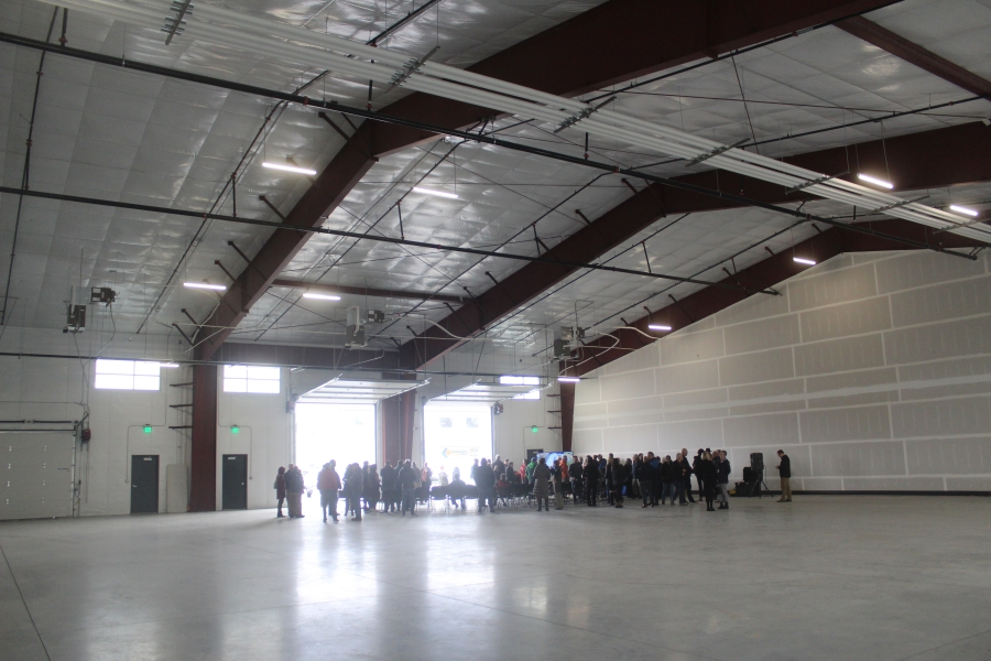 Doug Flanagan/Post-Record
Vancouver Elite Gymnastics Academy will open a third location at Suite 107 of Building 20 pictured above during a ribbon-cutting ceremony for Clark Public Utilities’ Community Solar East project on March 25, at the Port of Camas-Washougal’s industrial park.