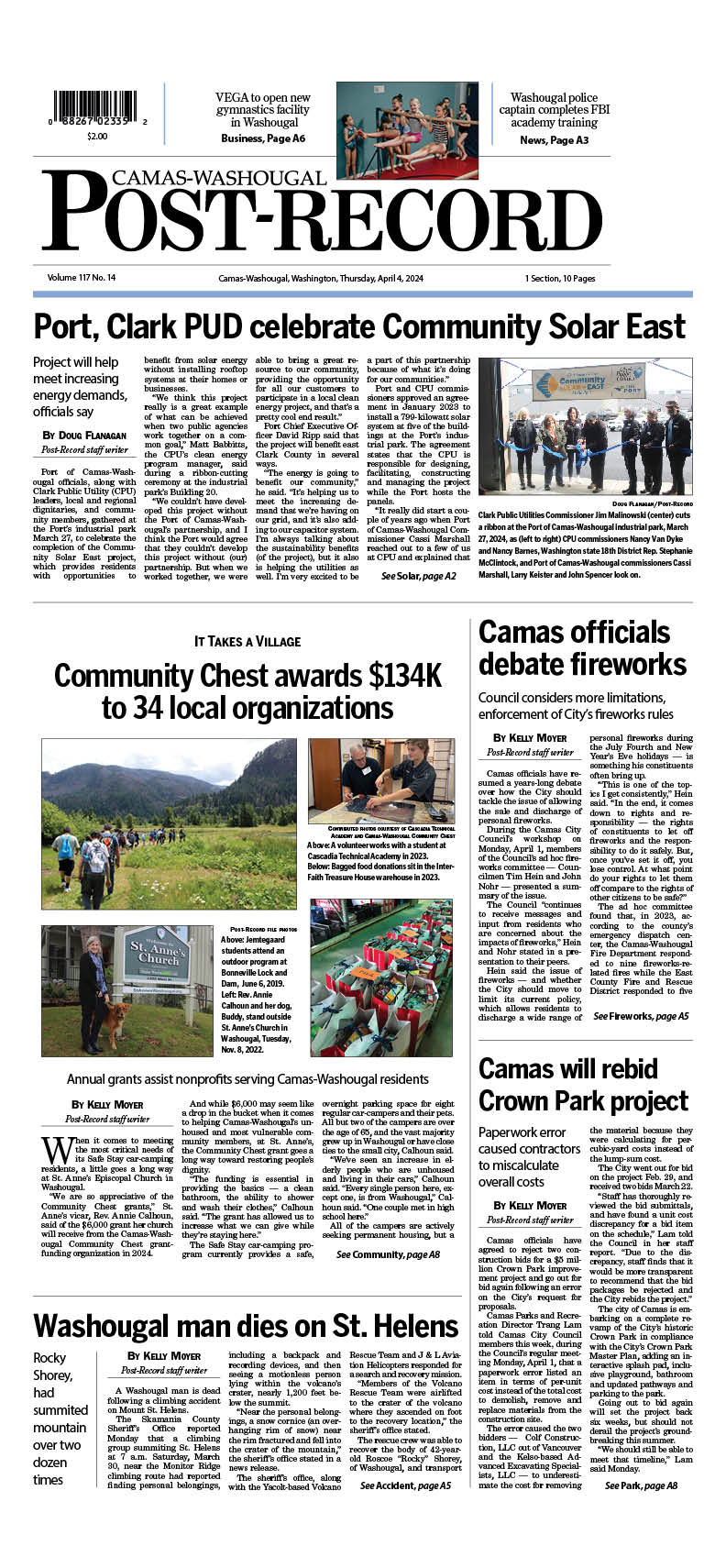 April 4, 2024 - Camas-Washougal Post-Record