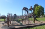 Children play at Hamllik Park in Washougal on April 18, 2024 (Doug Flanagan/Post-Record)