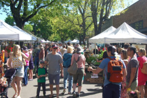 Visitors stroll down Northeast Fourth Avenue in downtown Camas during the 2023 Camas Plant & Garden Fair. This year' fair, hosted by the Downtown Camas Association, will take place from 9 a.m. to 4 p.m. Saturday, May 11, 2024. (Photo courtesy of the Downtown Camas Association)