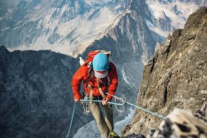 Andrew Okerlund, a 2021 Camas High School graduate, climbs one of Washington state's 100 highest peaks during the summer of 2023. (Photo courtesy of Ross James Photography)  