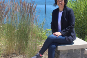 Trang Lam visits Washougal Waterfront Park, June 24, 2024, four days after the Port of Camas-Washougal Commission named Lam, the city of Camas’ parks and recreation director, as the Port’s next chief executive officer. (Doug Flanagan/Post-Record)