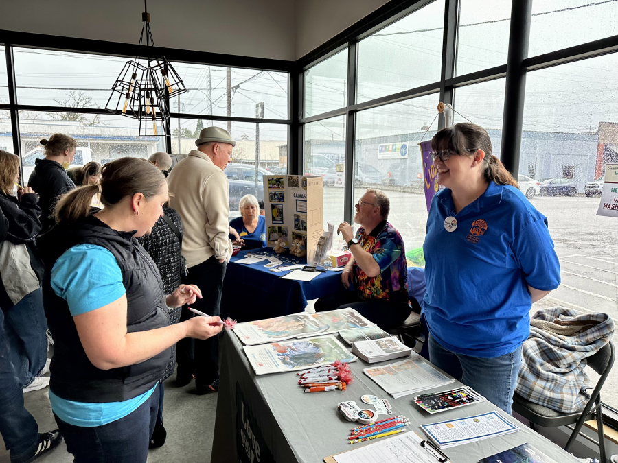 Visitors to the Downtown Camas Association’s inaugural Camas Volunteer and Community Engagement Summit, held in March 2024, gather information about volunteer opportunities. This year’s volunteer summit will take place from 11 a.m. to 3 p.m. Saturday, Jan. 25, inside the lobby of the Fuel Medical building at 314 N.E. Birch St., in downtown Camas. (Contributed photo courtesy of the Downtown Camas Association)
