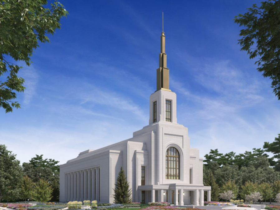 A rendering shows the proposed Church of Jesus Christ of Latter-day Saints temple in Camas. (Contributed by The Church of Jesus Christ of Latter-day Saints)