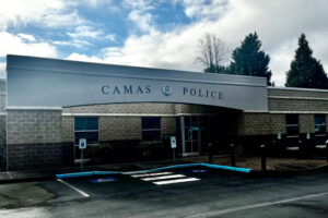 The Camas police station is viewed from Northeast Third Avenue in Camas. (Kelly Moyer/Post-Record files)