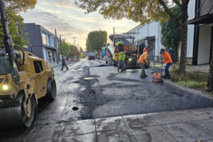 Blackline Inc. employees conduct grind and inlay treatments on Main Street in Washougal. (Photo contributed by the city of Washougal)