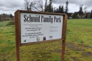 The city of Washougal is launching a project to transform George Schmid Family park by restoring a 13-acre river floodway into a wetland to create educational elements and provide higher-impact recreational amenities. (Doug Flanagan/Post-Record)